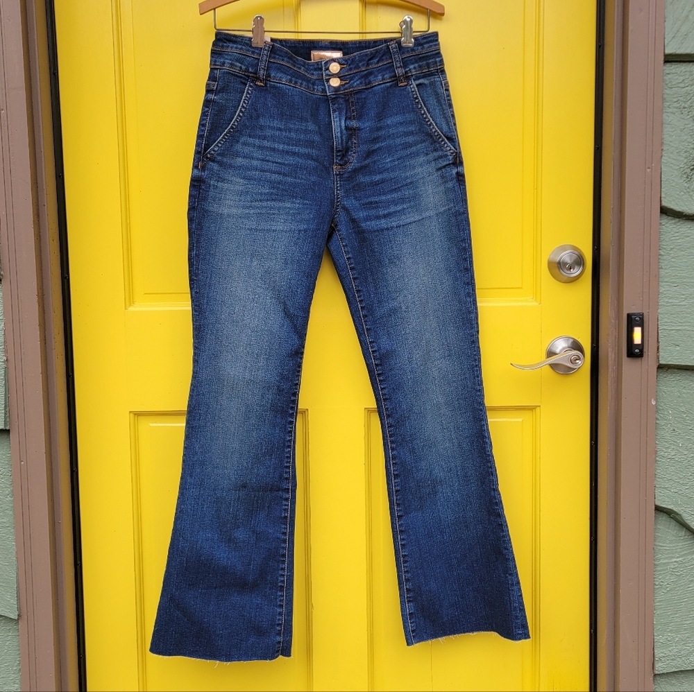 KUT from the Kloth Dark Wash High-Rise Flare Jeans Size 2